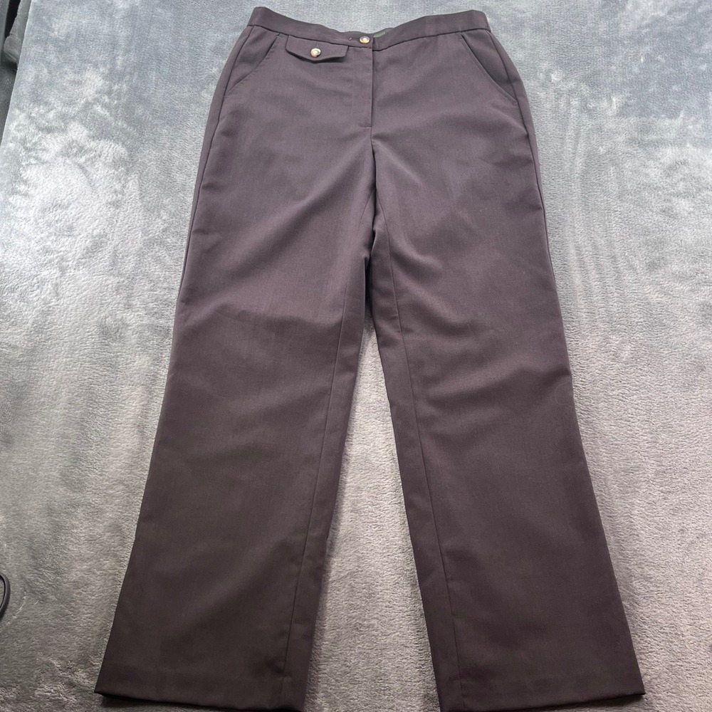 Orvis Signature Collection Womens Wool Blend Straight Leg Pants Brown Size 6